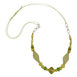 necklace beads green-olive