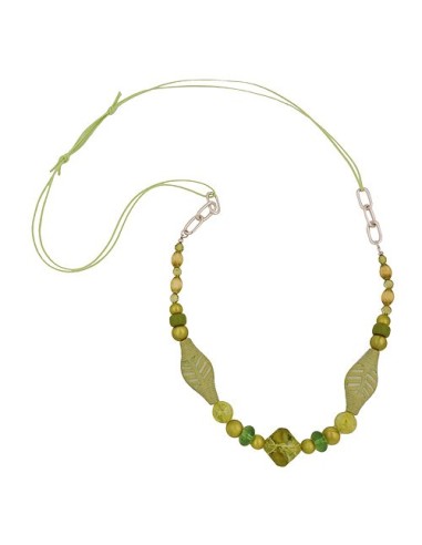 necklace beads green-olive