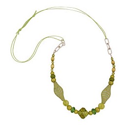 necklace beads green-olive