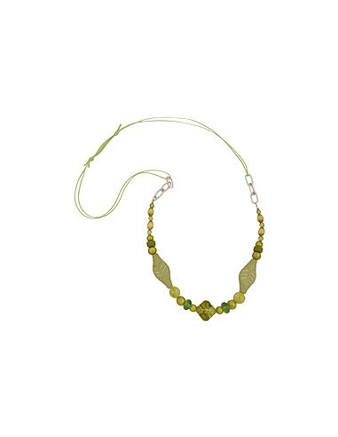 necklace beads green-olive
