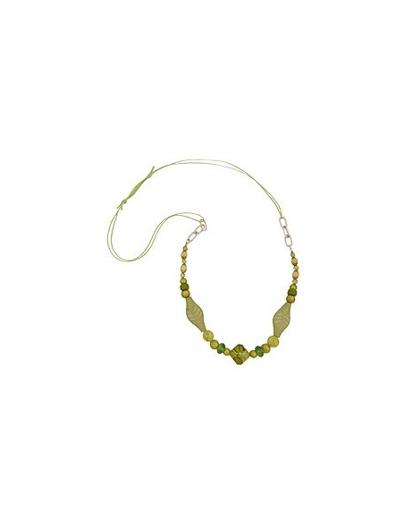 necklace beads green-olive