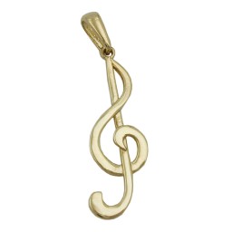 pendant clef 9k gold