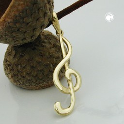 pendant clef 9k gold