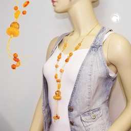 necklace yellow-orange beads