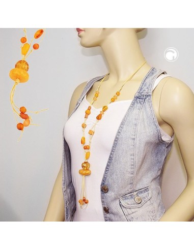 necklace yellow-orange beads