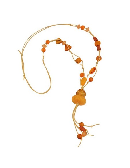necklace yellow-orange beads