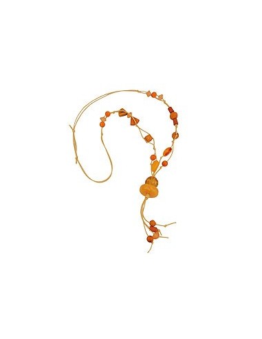 necklace yellow-orange beads