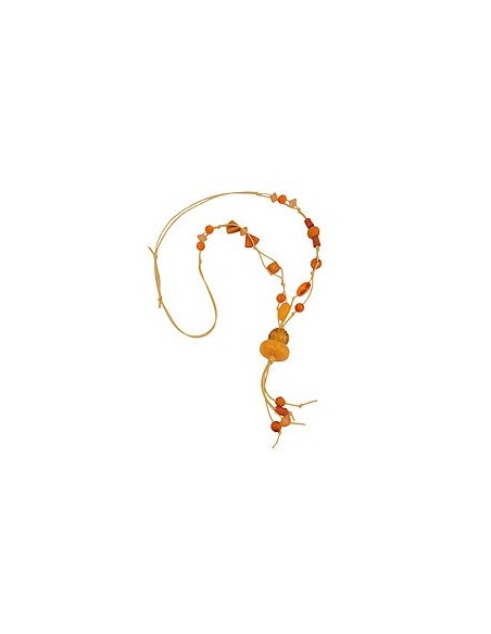 necklace yellow-orange beads