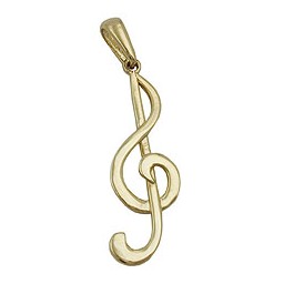 pendant clef 9k gold