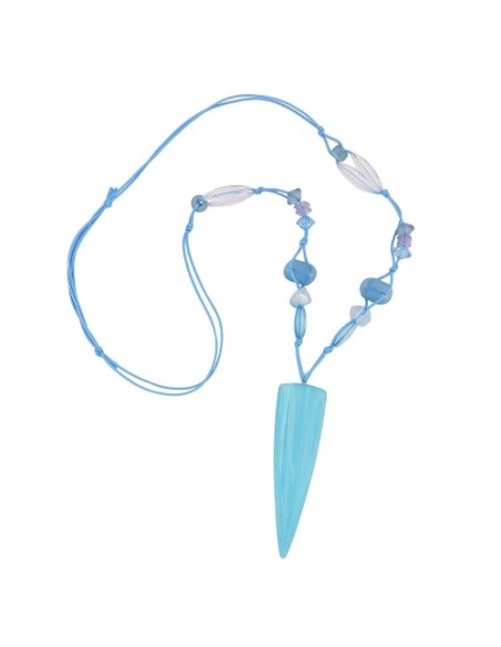 necklace long triangle light-blue