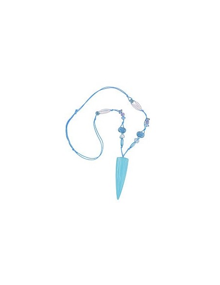 necklace long triangle light-blue