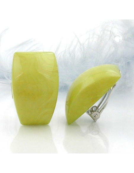 clip-on earring trapezium light green