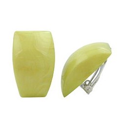 clip-on earring trapezium light green