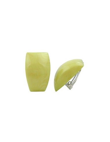 clip-on earring trapezium light green