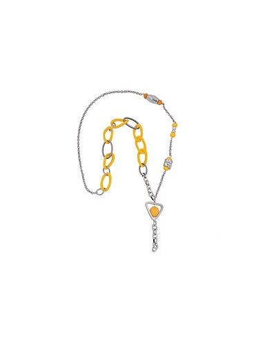 necklace yellow beads chain links