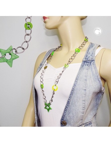 necklace oliv-mint-lime-green beads