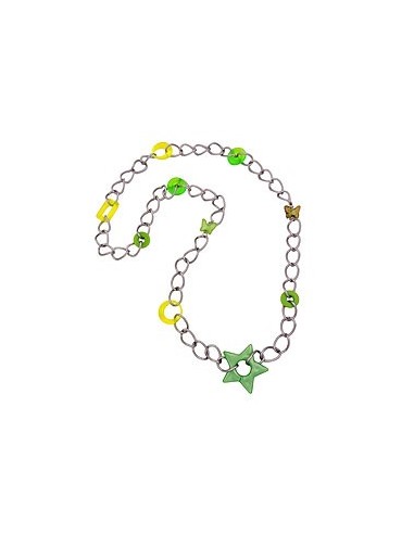 necklace oliv-mint-lime-green beads