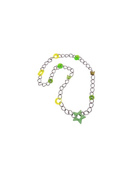 necklace oliv-mint-lime-green beads