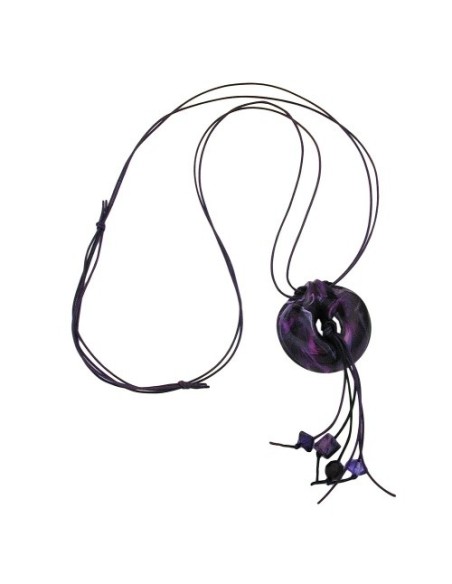 necklace rings glossy lavender 100cm
