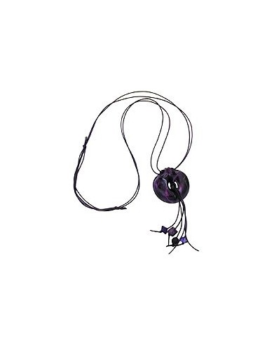 necklace rings glossy lavender 100cm
