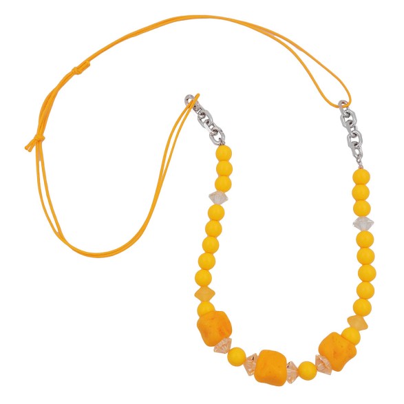 necklace stone-shaped beads yellow