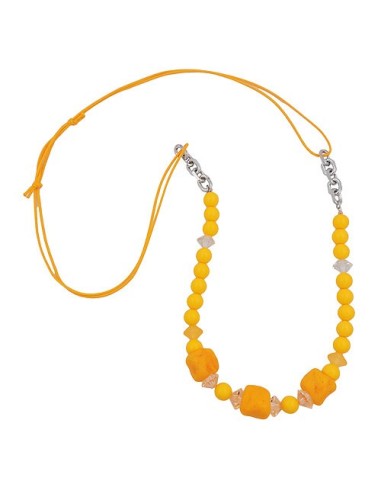necklace stone-shaped beads yellow