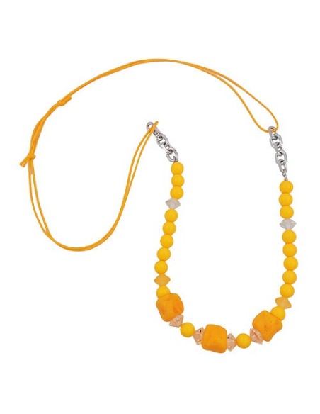 necklace stone-shaped beads yellow