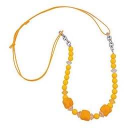 necklace stone-shaped beads yellow