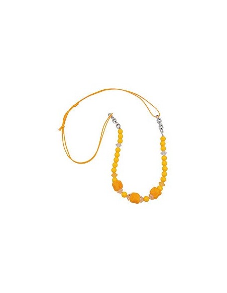 necklace stone-shaped beads yellow
