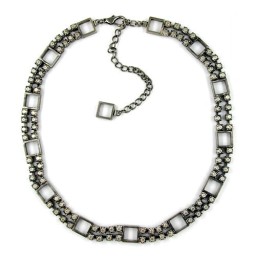 necklace antique silver 2 rows 32cm