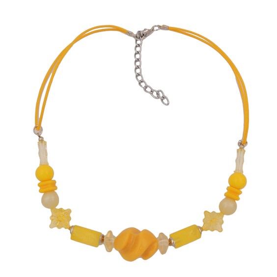 necklace yellow beads twisted