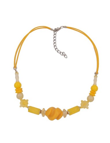 necklace yellow beads twisted