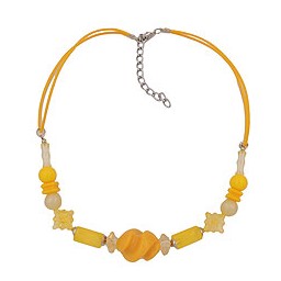 necklace yellow beads twisted