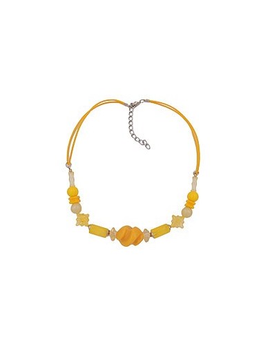 necklace yellow beads twisted