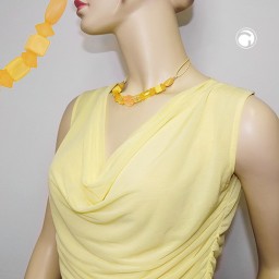 necklace yellow beads yellow cord