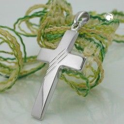 pendant cross 9k whitegold