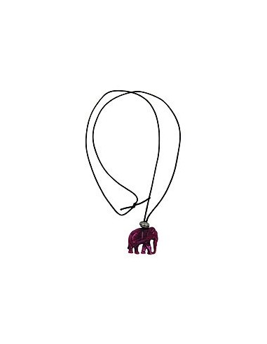 necklace elephant purple marbled