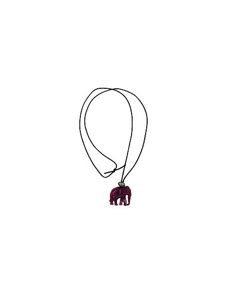 necklace elephant purple marbled