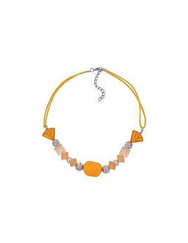 necklace yellow beads yellow cord