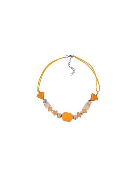 necklace yellow beads yellow cord