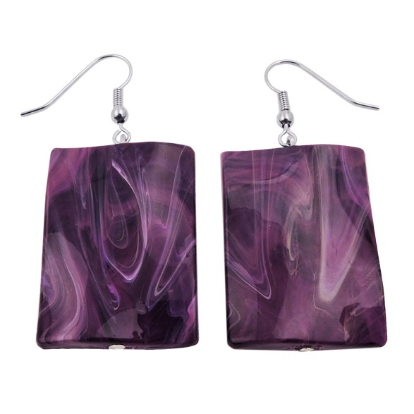 hook earrings pillow bead lavender