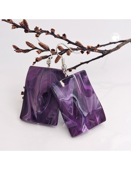 hook earrings pillow bead lavender