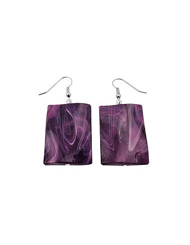 hook earrings pillow bead lavender
