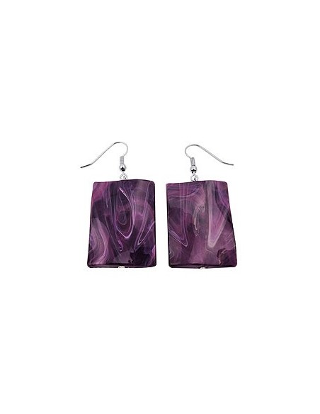 hook earrings pillow bead lavender