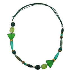 necklace mint green dark green multicolour design