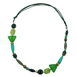 necklace mint green dark green multicolour design