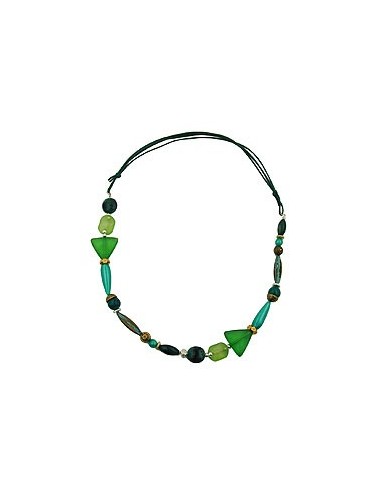necklace mint green dark green multicolour design