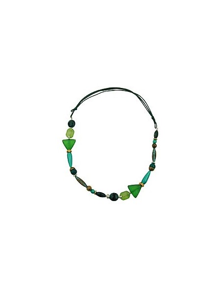 necklace mint green dark green multicolour design