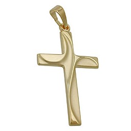 pendant cross 9k gold