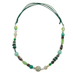 necklace light green dark green multicolour design